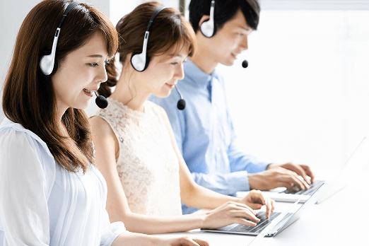 サポート充実 専任のコールセンター